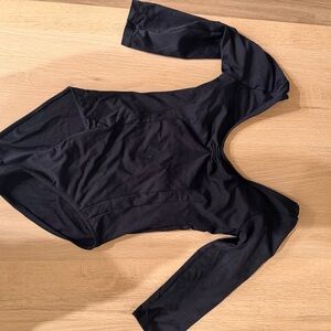 Black Long Sleeve Ballet Rosa Leotard